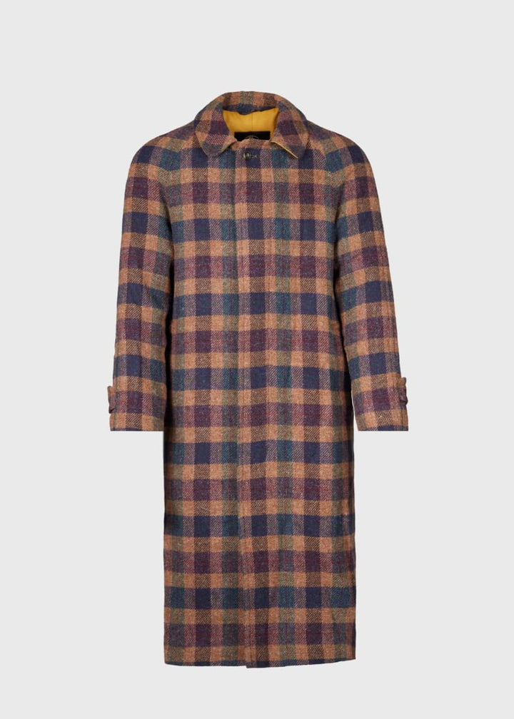 Shetland Wool A-Line Coat - Multi
