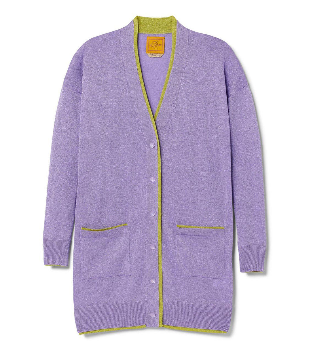 Coco Belted Cardigan - Wisteria Shimmer
