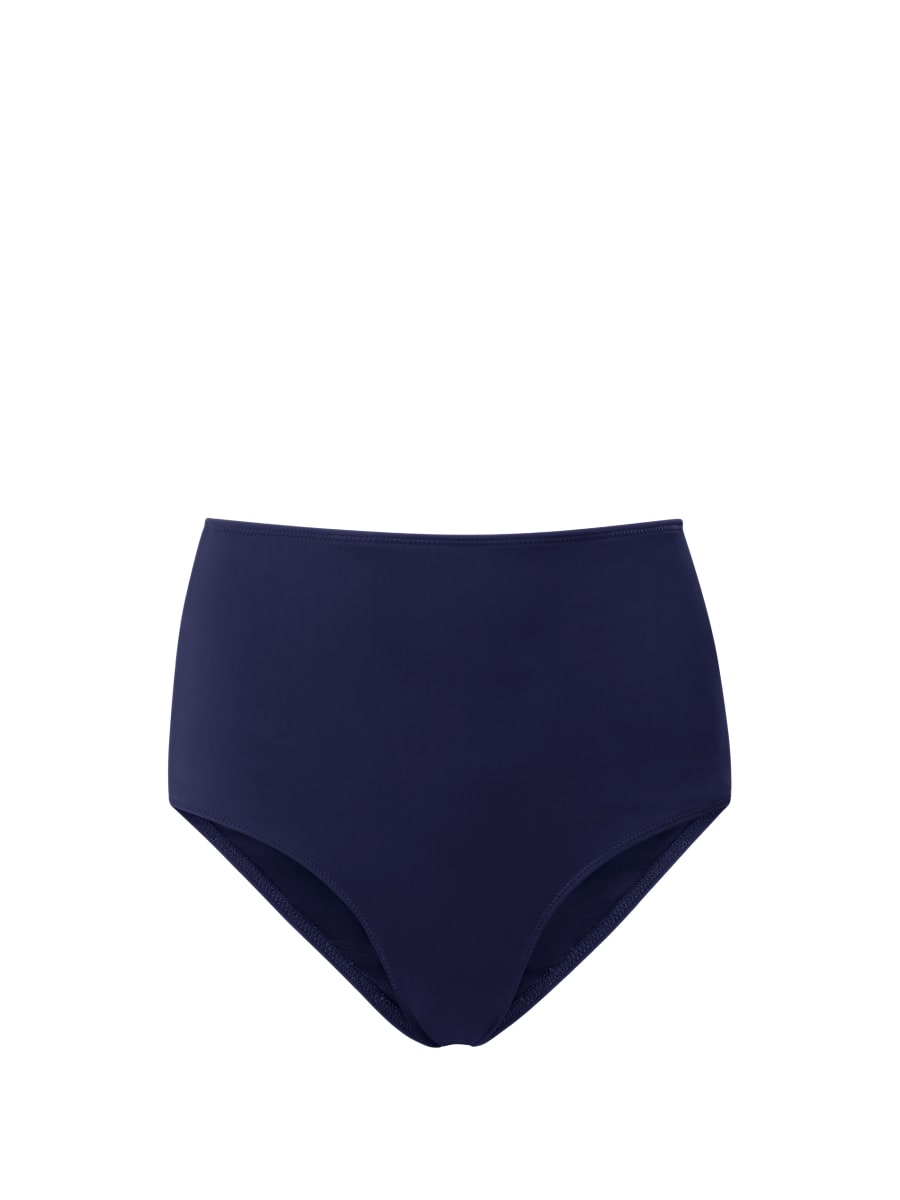 Classic High Waist Bottom Satin - Navy