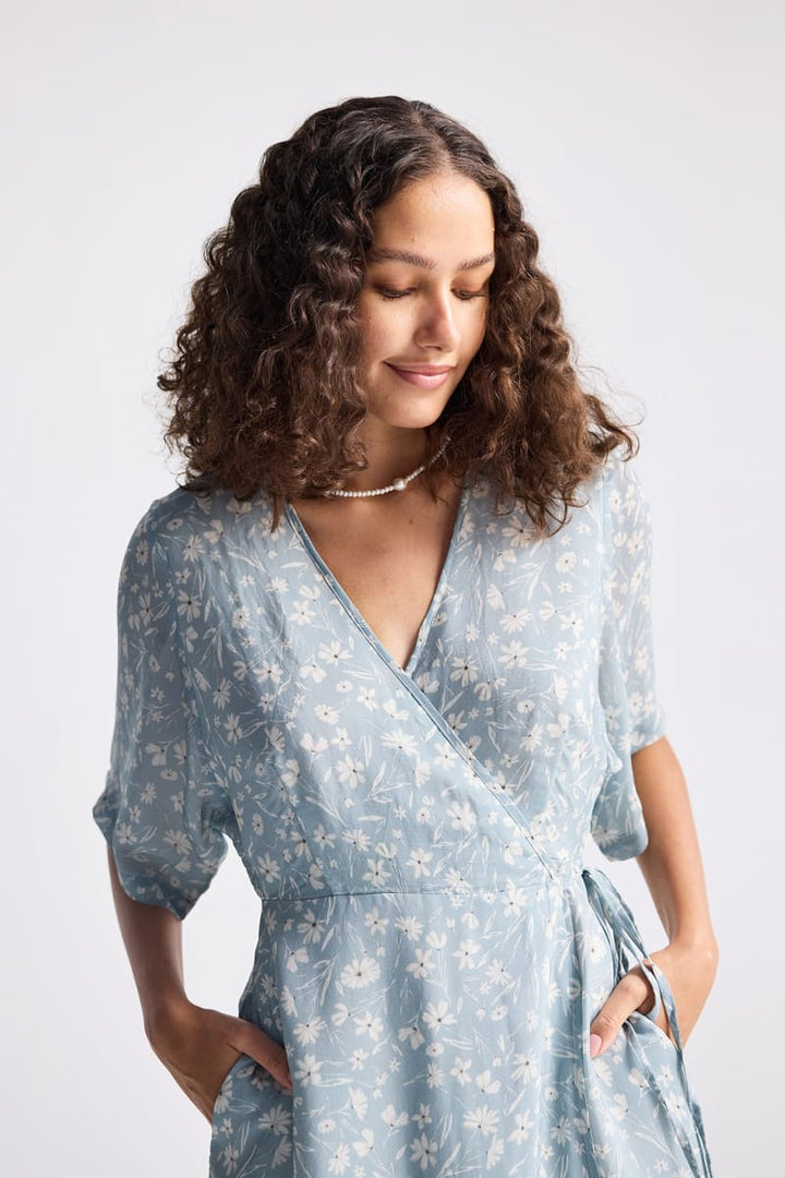 Maxi Wrap Dress - Floral Poetry