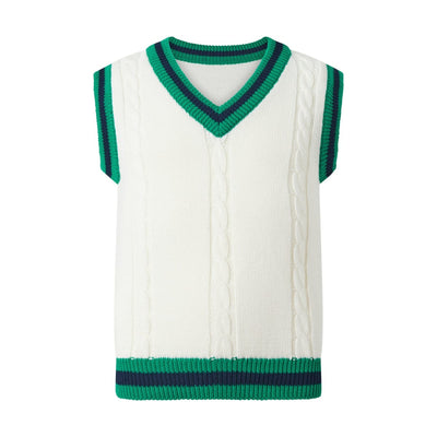 Cable Knit Sweater Vest - Vest