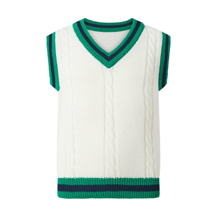 Cable Knit Sweater Vest - Vest