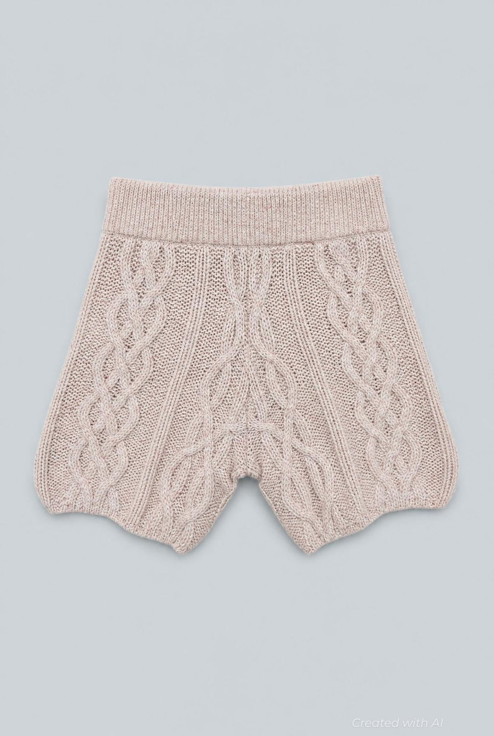 Cableknit Long Shorts - Oatmeal - Shorts