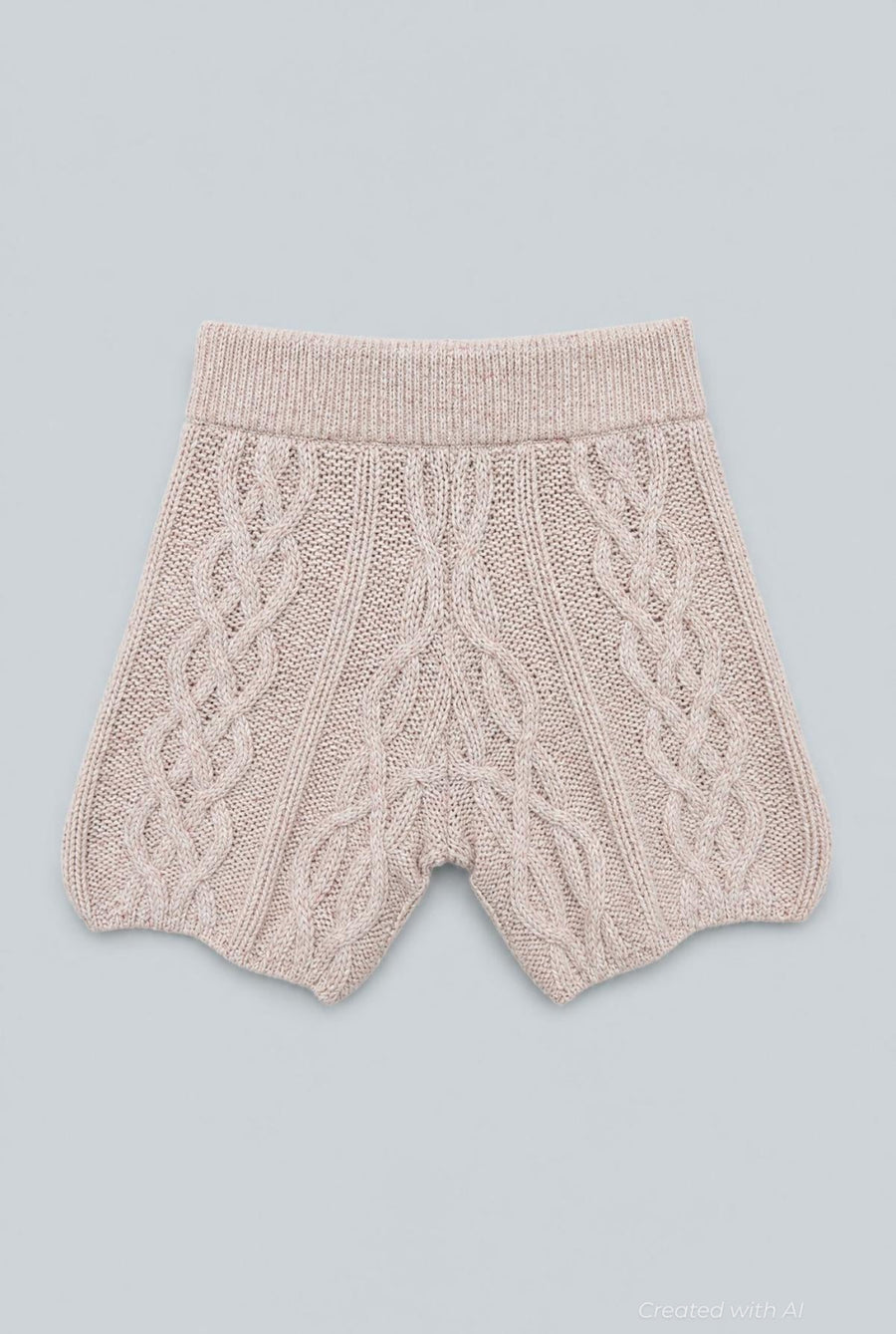 Cableknit Long Shorts - Oatmeal - Shorts