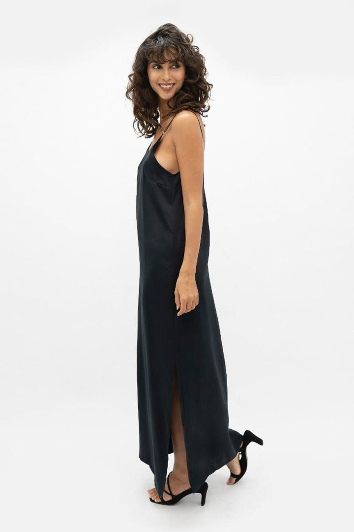 Calabar Slip Dress - Black - Dresses