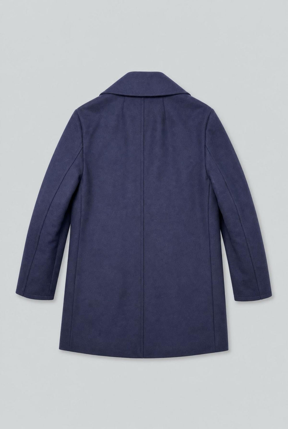 Camel Hair Double Breasted Peacoat - Ink - XS - Coat