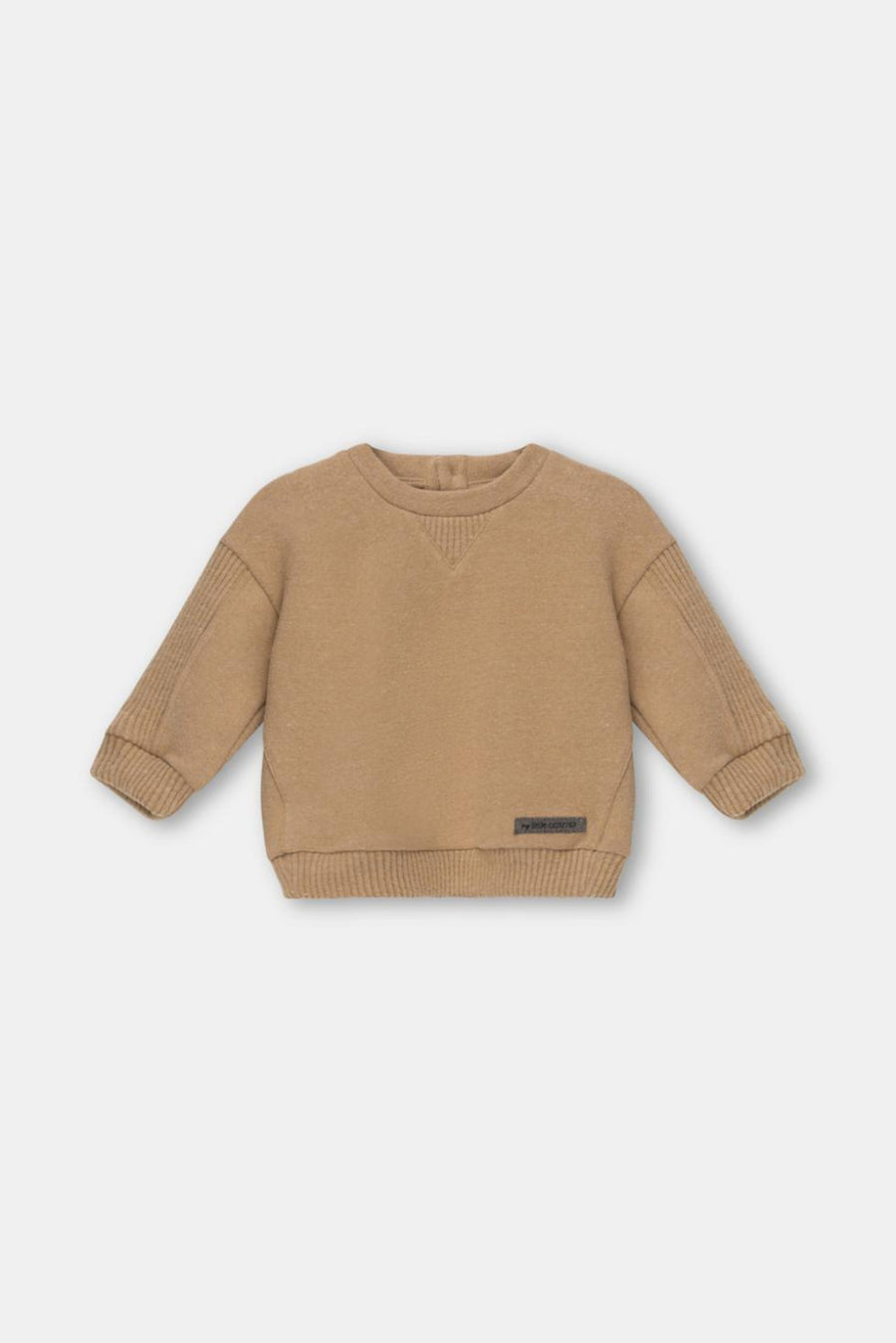 Camel organic knit baby sweater - Camel - Sweater