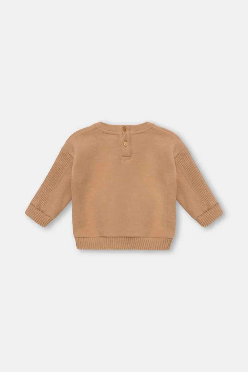 Camel organic knit baby sweater - Camel - Sweater