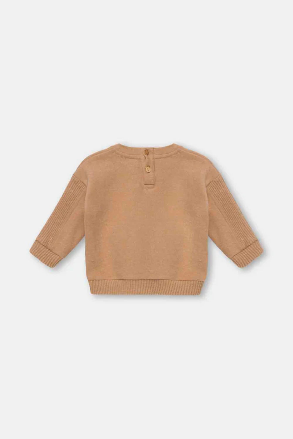 Camel organic knit baby sweater - Camel - Sweater