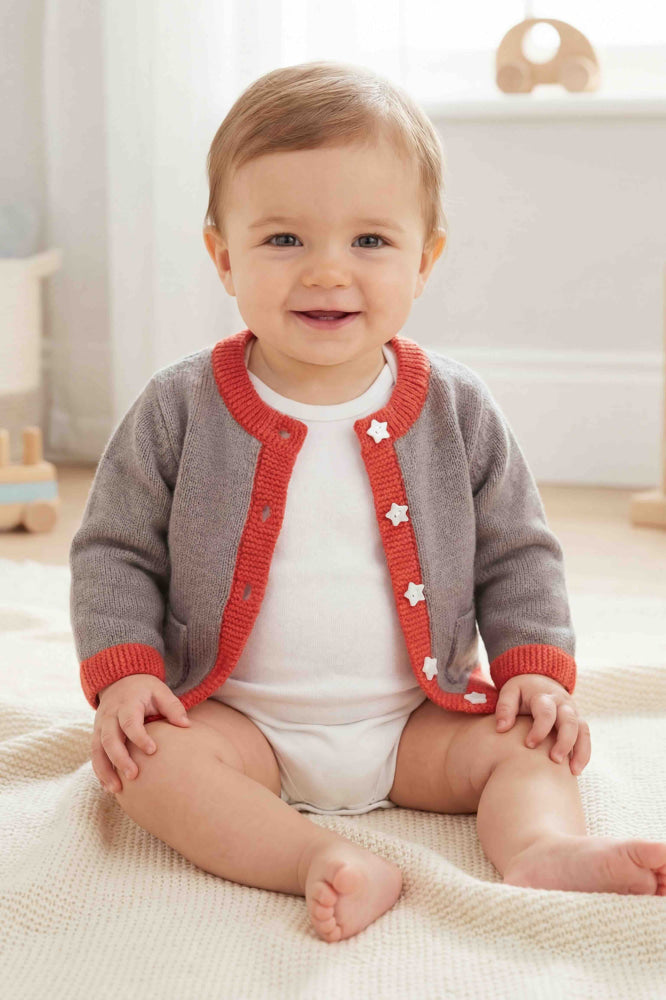 Camelia Cardigan - Beige/orange - Cardigan