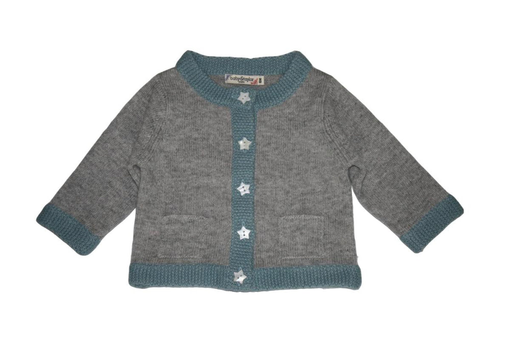 Camelia Cardigan - Grey / Blue - Cardigan