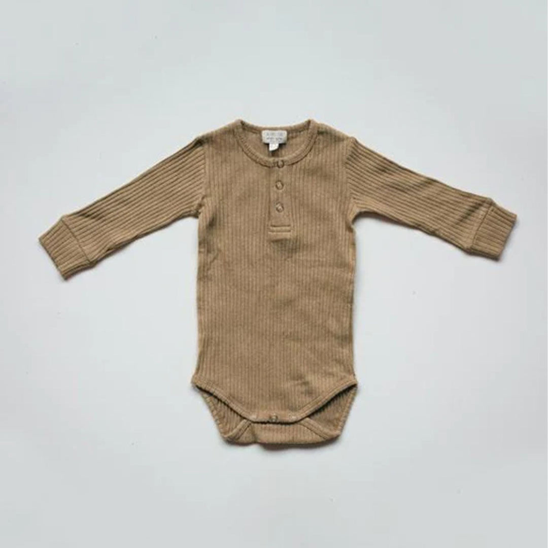 The Ribbed Onesie - Camel