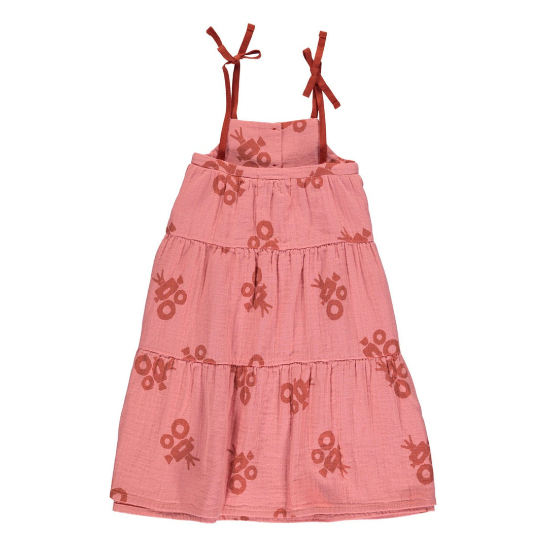 Long Flowing Dress - Pink w/Cameras All Over Dresses + Skirts Piupiuchick 