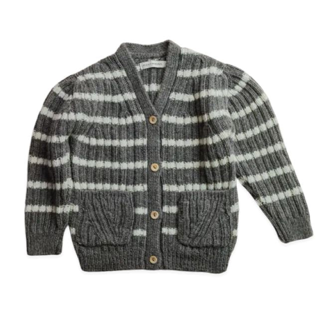 Cameron Cardigan - Grey/Ivory Sweaters Manymoons 