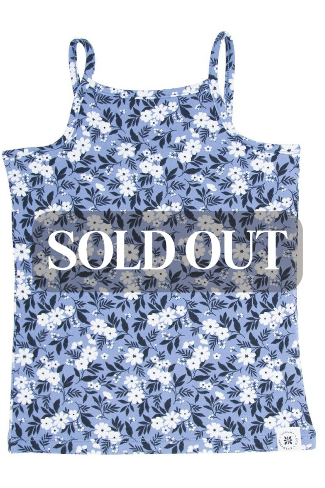 Camisole - Vintage Floral Blue - Tank Top