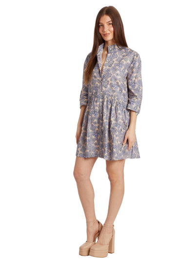 Cammie Ruffle Shirt Dress - Porto Lace - Dresses