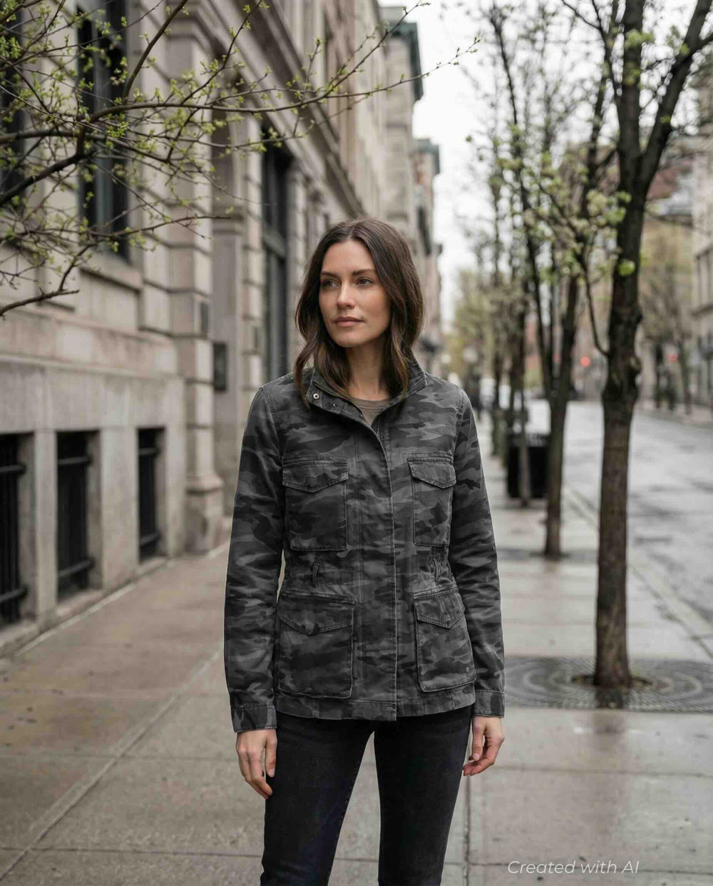 Camo G1 Jane Junior - Charcoal Camouflage - Jacket
