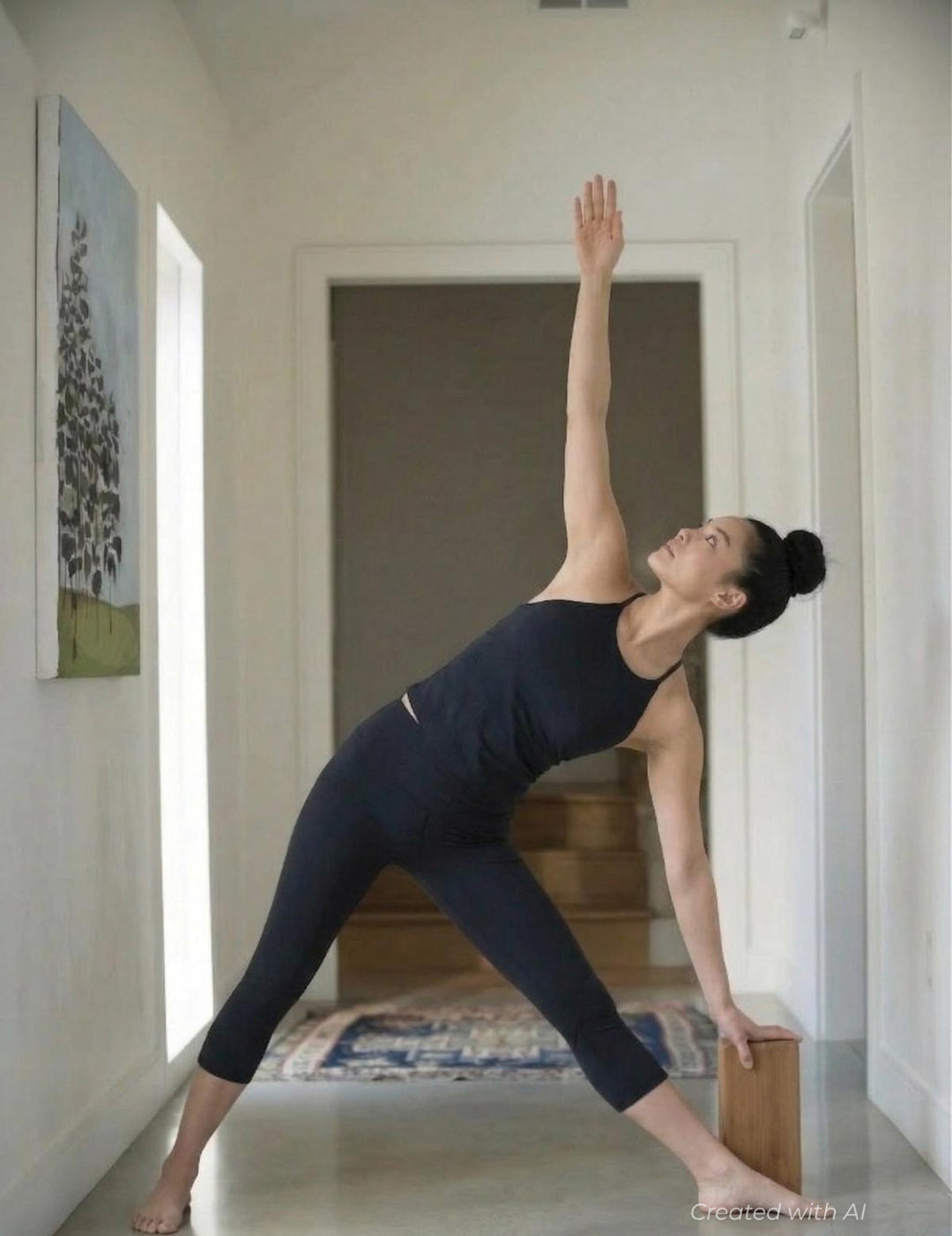 Capri Pilates/Yoga Pant - Black - Leggings
