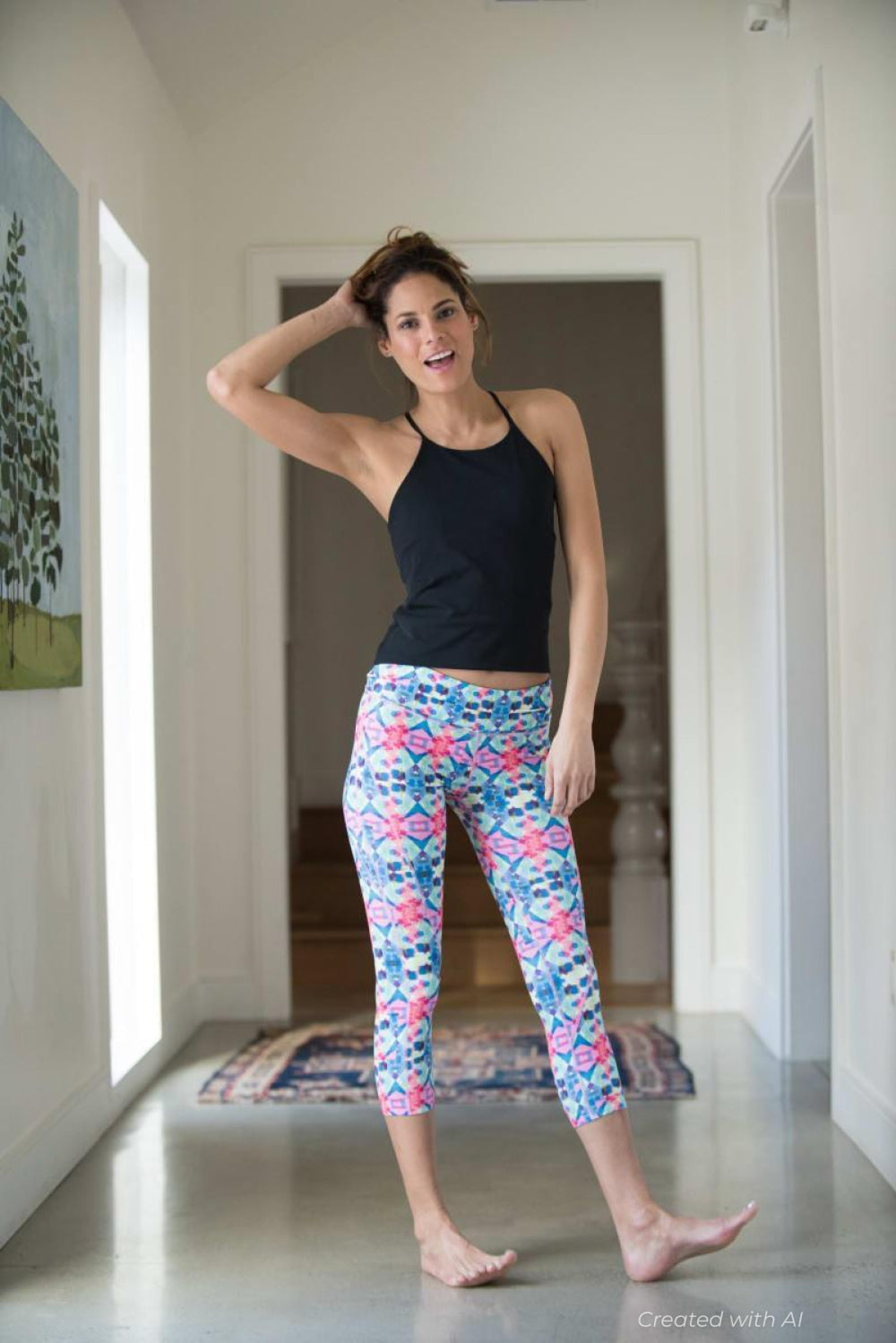 Capri Pilates/Yoga Pant - Print - Leggings