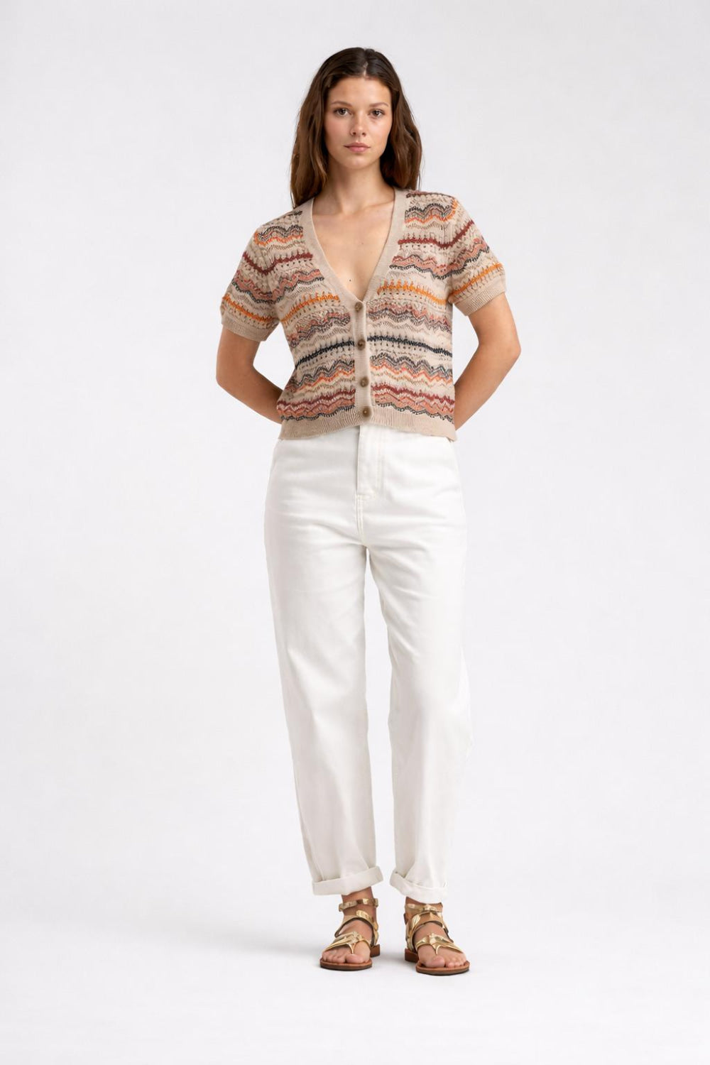 Cardigan - Dolieu - Sable/Coco - Cardigan