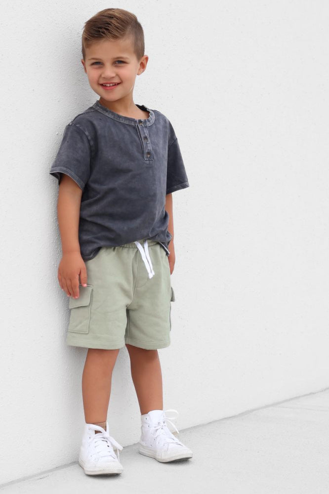 Cargo Sweatshort - Green - Shorts
