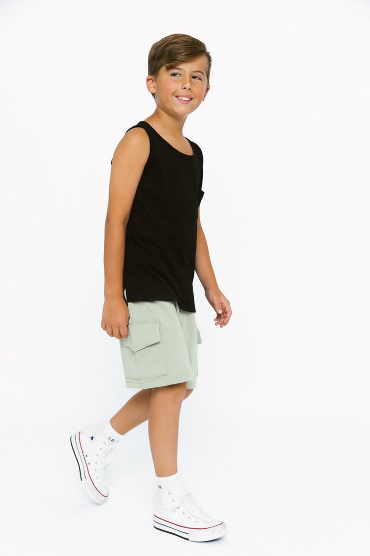 Cargo Sweatshort - Green - Shorts