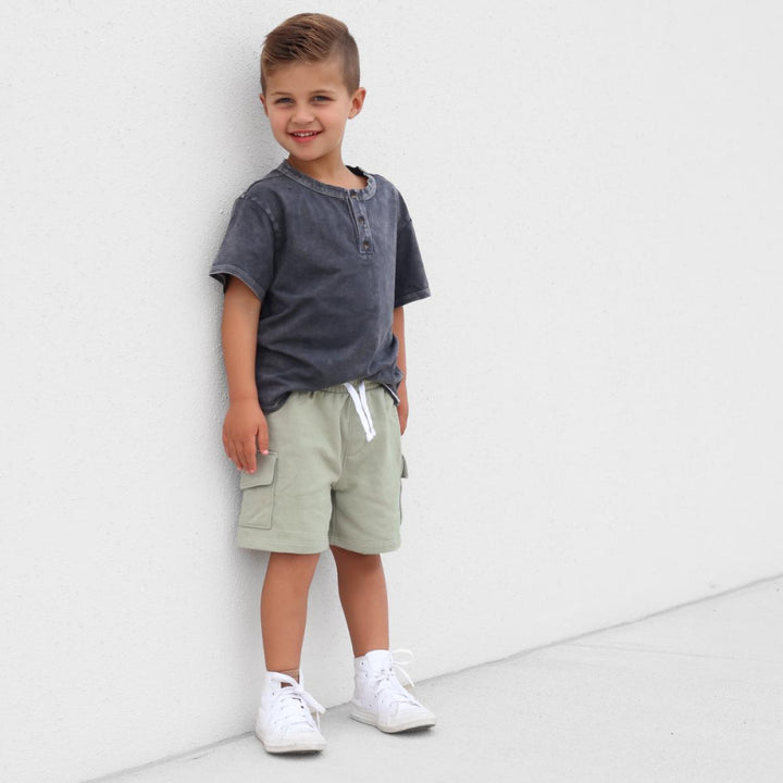 Cargo Sweatshort - Green - Shorts