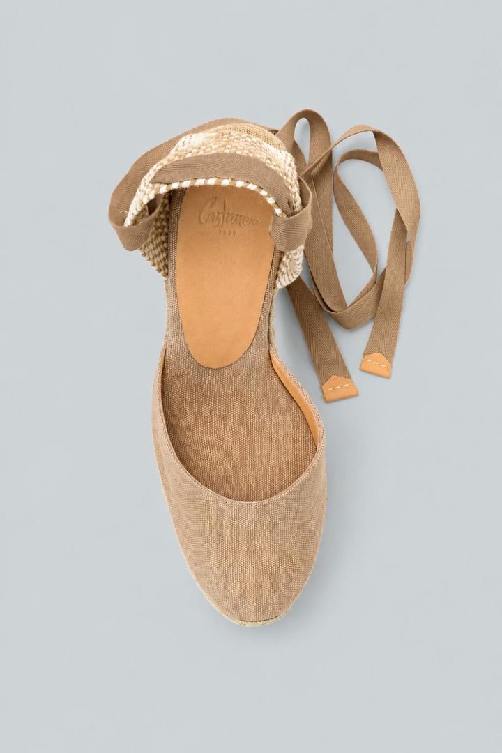 Carina Metallic-Linen Espadrilles Wedge - Yellow - 39 EU / 8 US - Espadrille