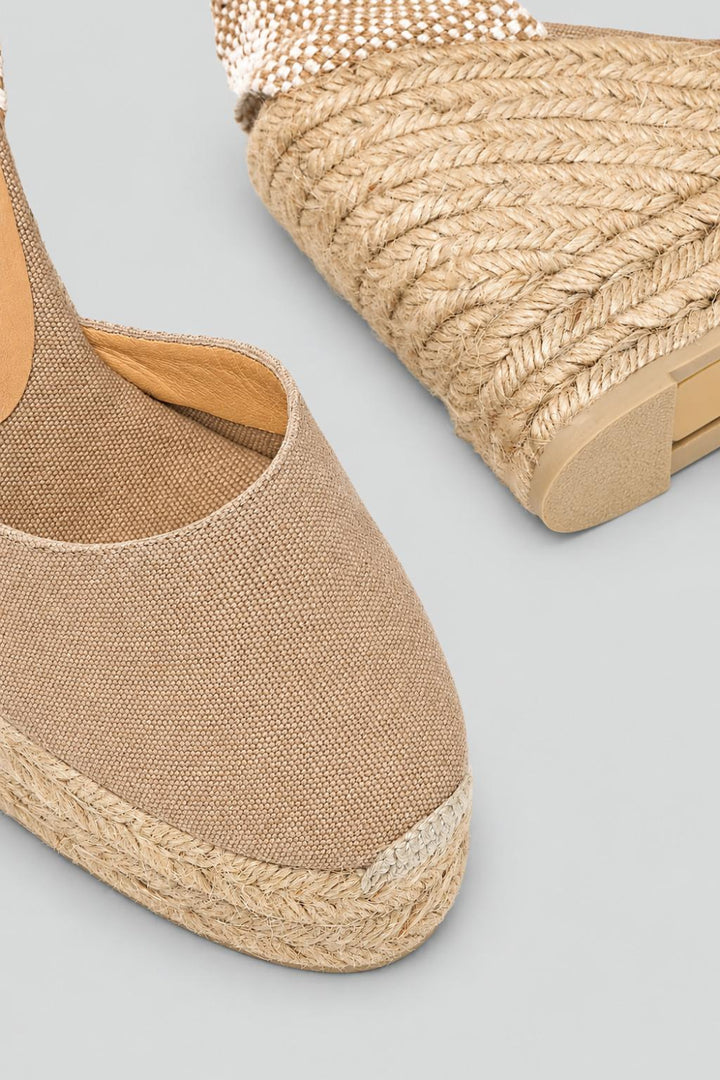Carina Metallic-Linen Espadrilles Wedge - Yellow - 39 EU / 8 US - Espadrille