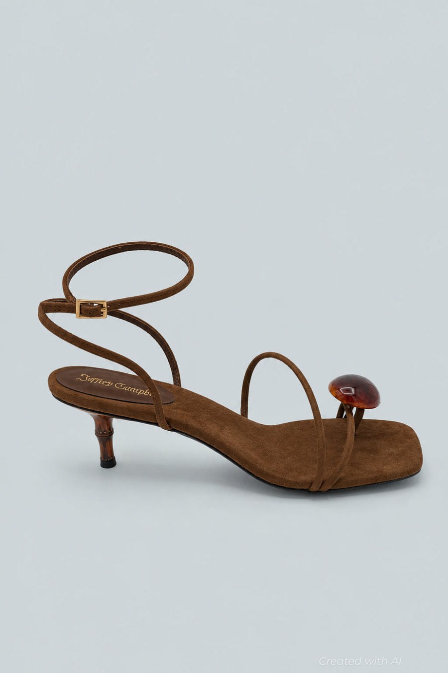 Carnelian Suede Ankle Strap Sandals - Espresso Suede - 8 - Sandals