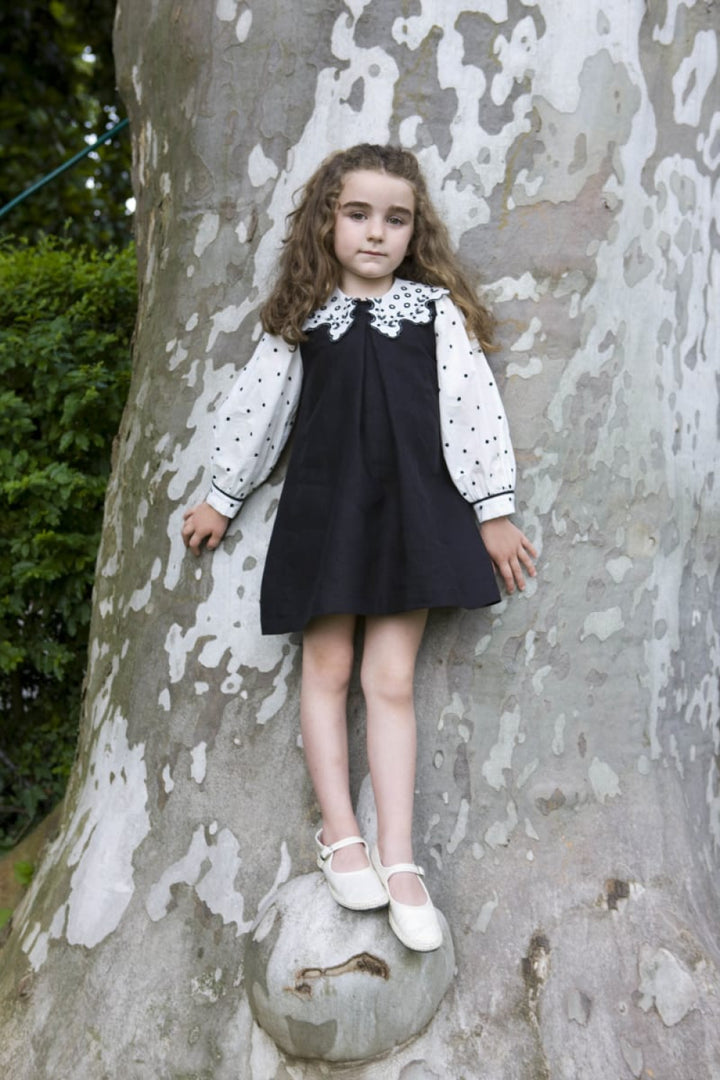 Carolina - Black Whie Dotos - 4Year - Dresses