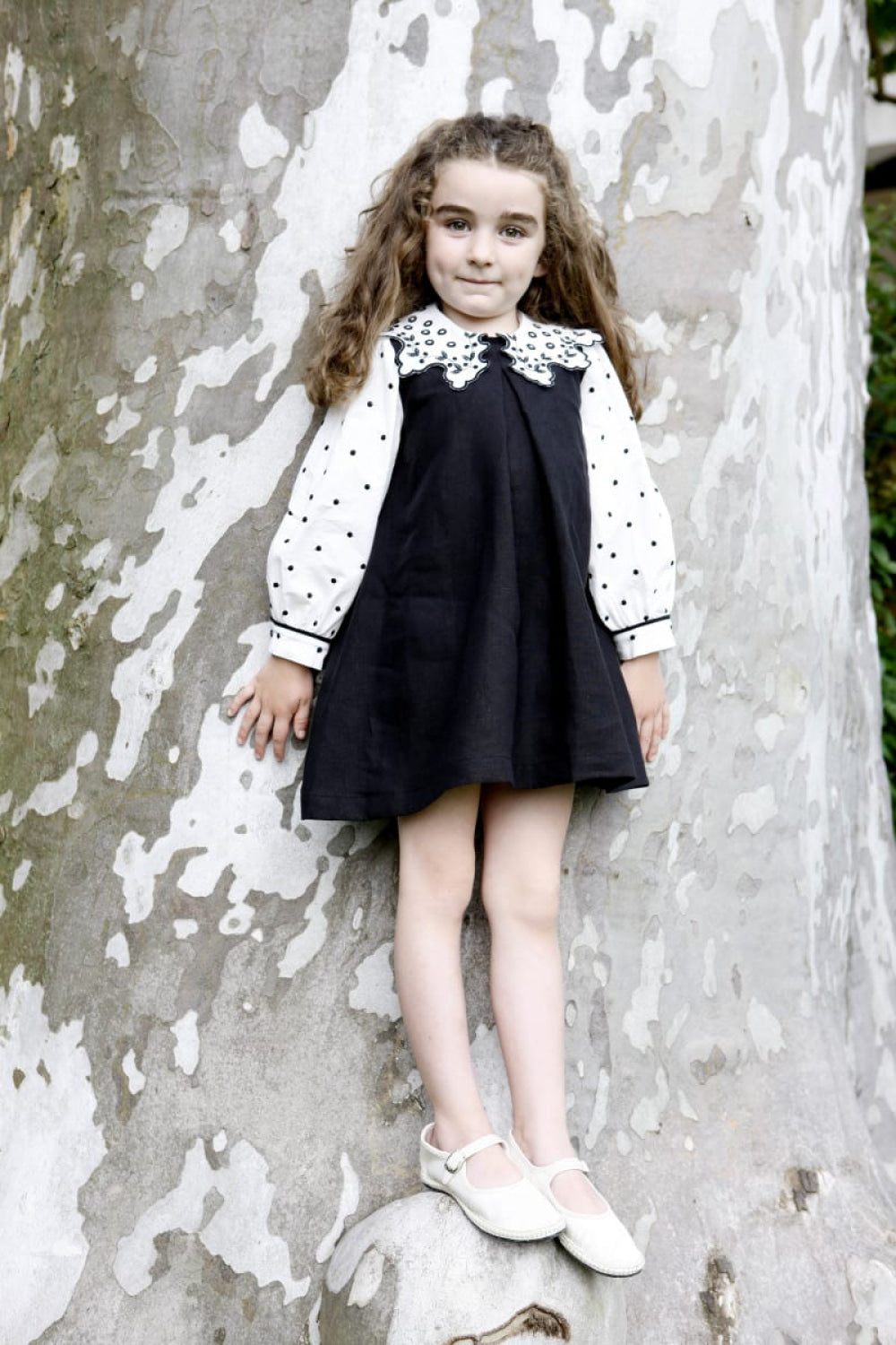 Carolina - Black Whie Dotos - 4Year - Dresses