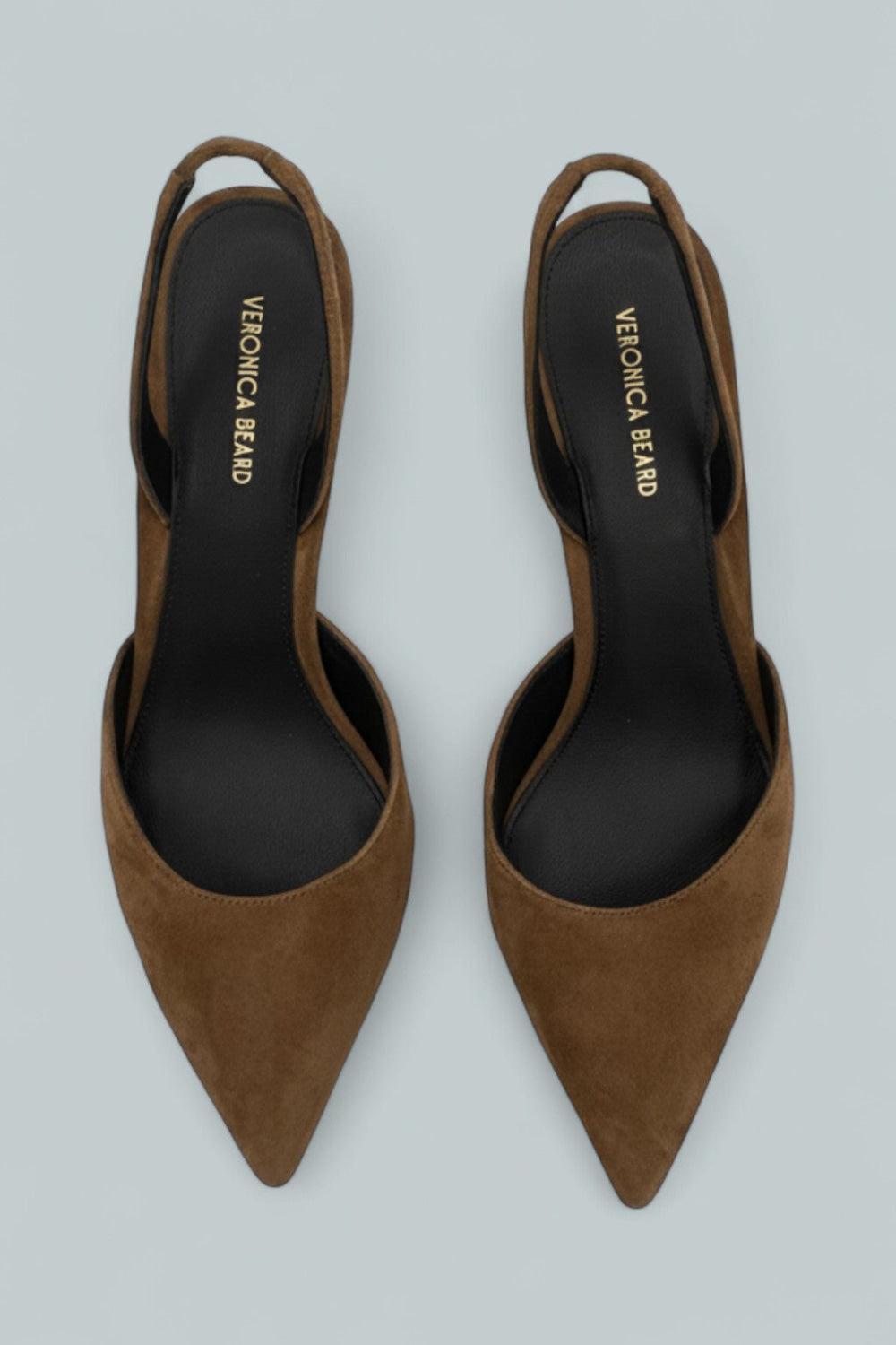 Caroline Suede Slingback Pump - Hazelwood - 7 - Slingback