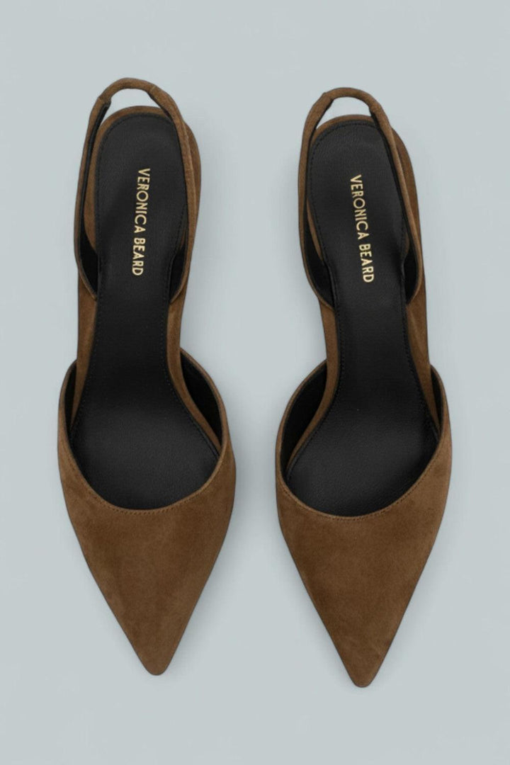 Caroline Suede Slingback Pump - Hazelwood - 7 - Slingback