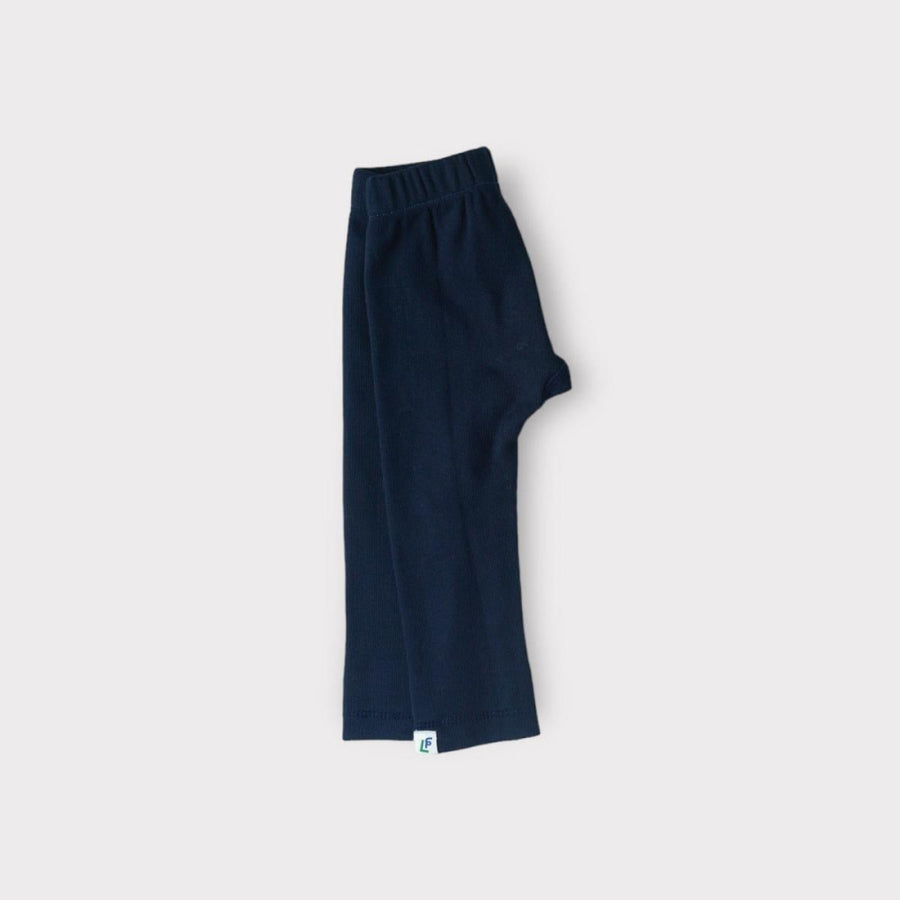 Carson Premium Organic Cotton Ribbed Unisex Legging - Navy - Leggings