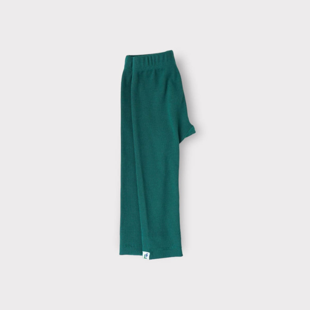 Carson Premium Organic Cotton Ribbed Unisex Legging - Pine - Leggings