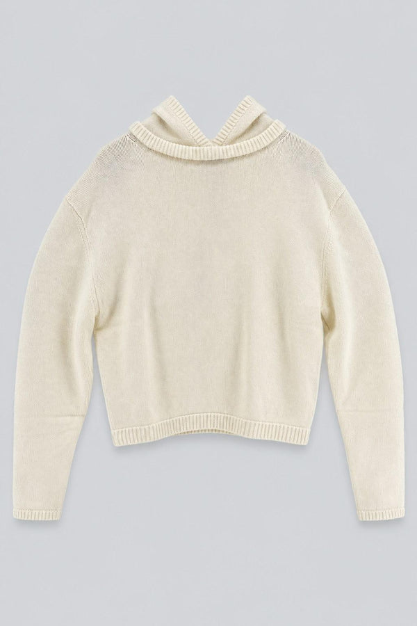 Cashmere Blend Hoodie - Ivory - Hoodie