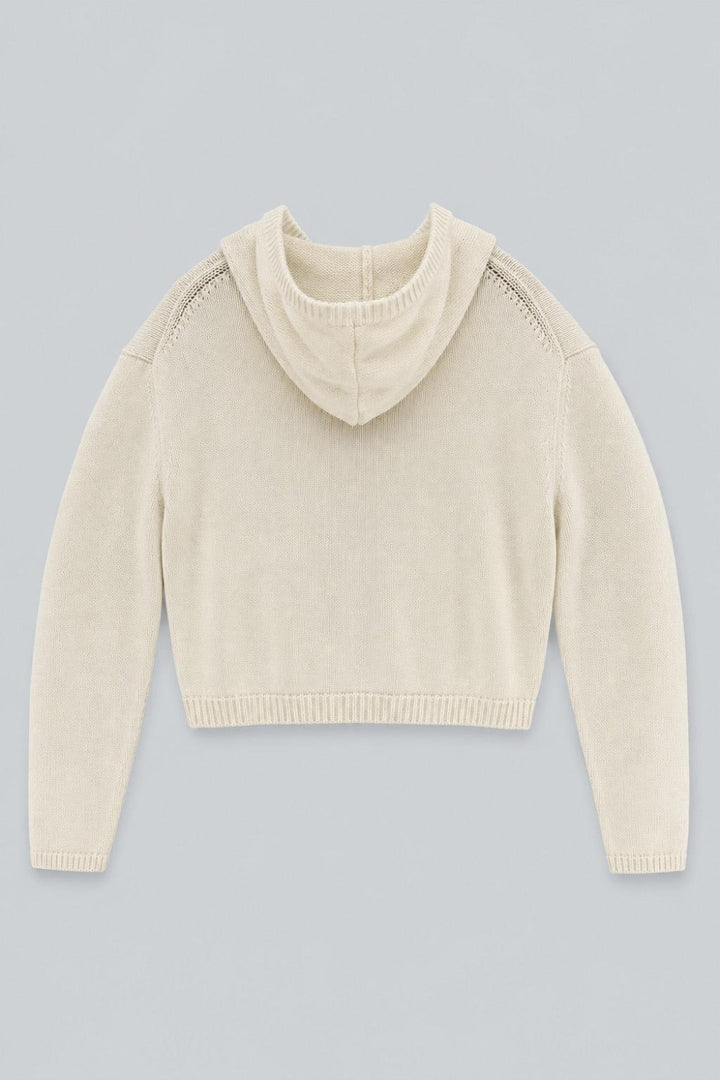 Cashmere Blend Hoodie - Ivory - Hoodie