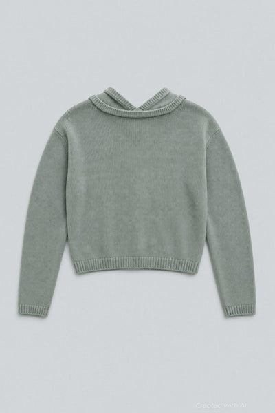 Cashmere Blend Hoodie - Sage - Hoodie