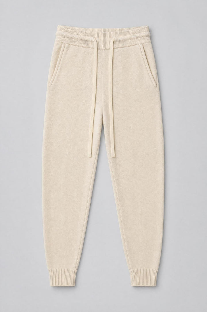Cashmere Blend Joggers - Ivory - Joggers