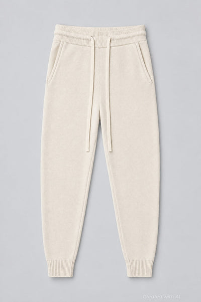 Cashmere Blend Joggers - Ivory - Joggers