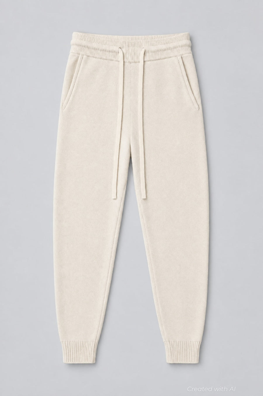 Cashmere Blend Joggers - Ivory - Joggers