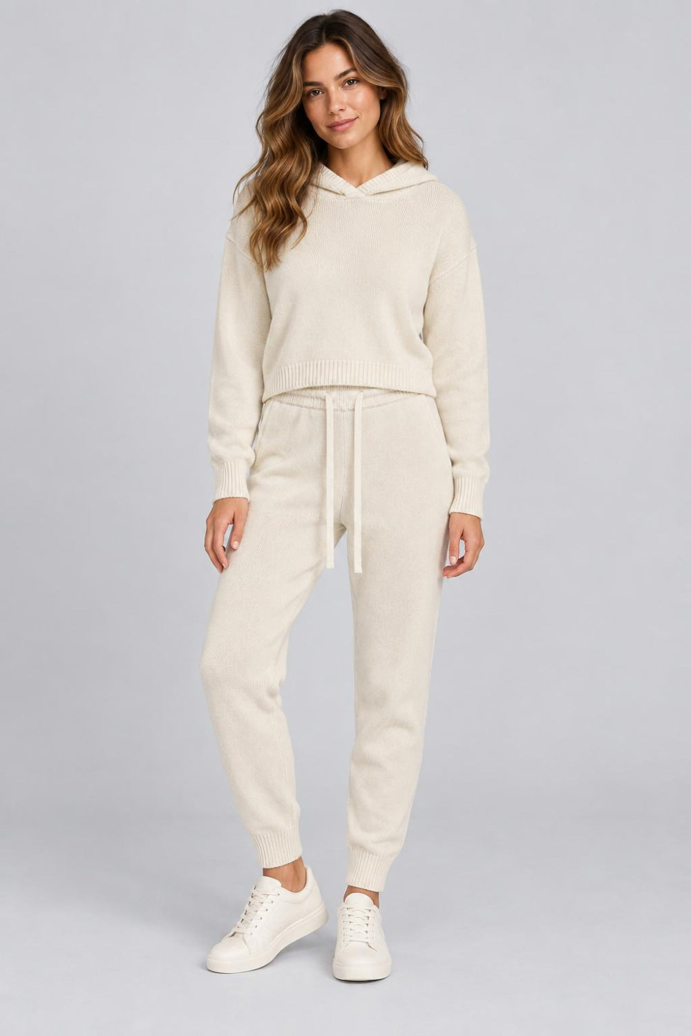 Cashmere Blend Joggers - Ivory - Joggers