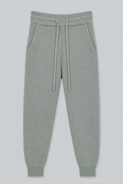 Cashmere Blend Joggers - Sage - Joggers