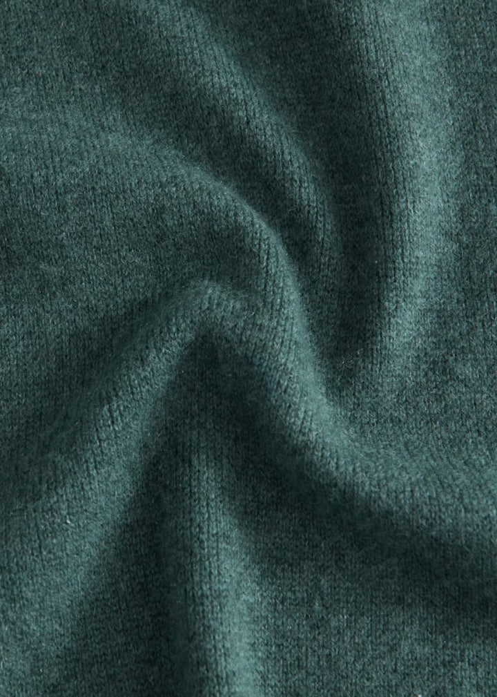 Cashmere Double-breasted Knit Blazer - Sage - Blazer