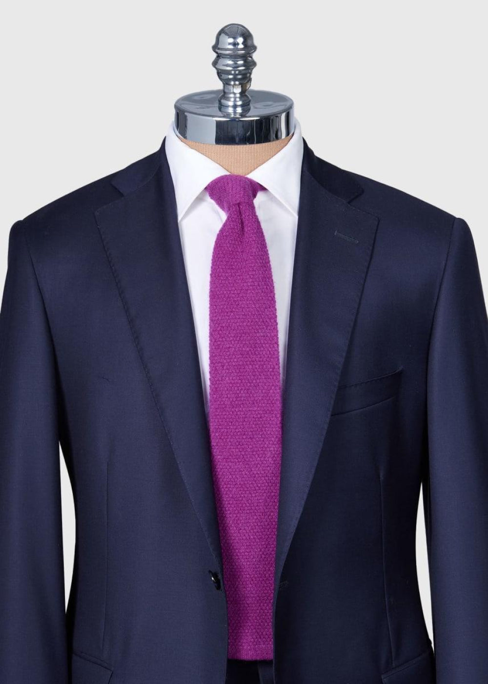 Cashmere Knit Tie - Berry - ONE SIZE - Tie