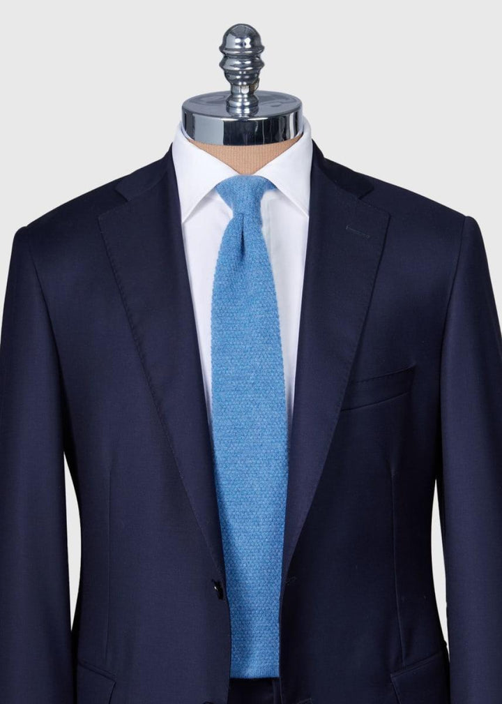 Cashmere Knit Tie - Blue - One Size - Tie - adult