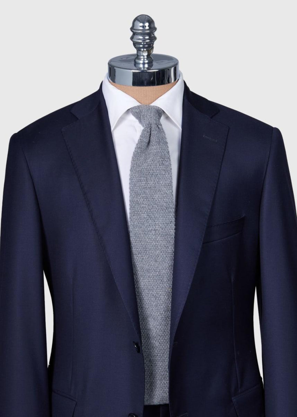 Cashmere Knit Tie - Grey - ONE SIZE - Tie