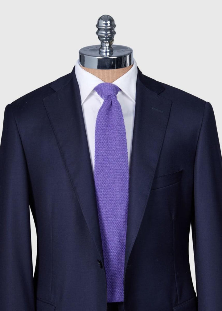 Cashmere Knit Tie - Purple - ONE SIZE - Tie