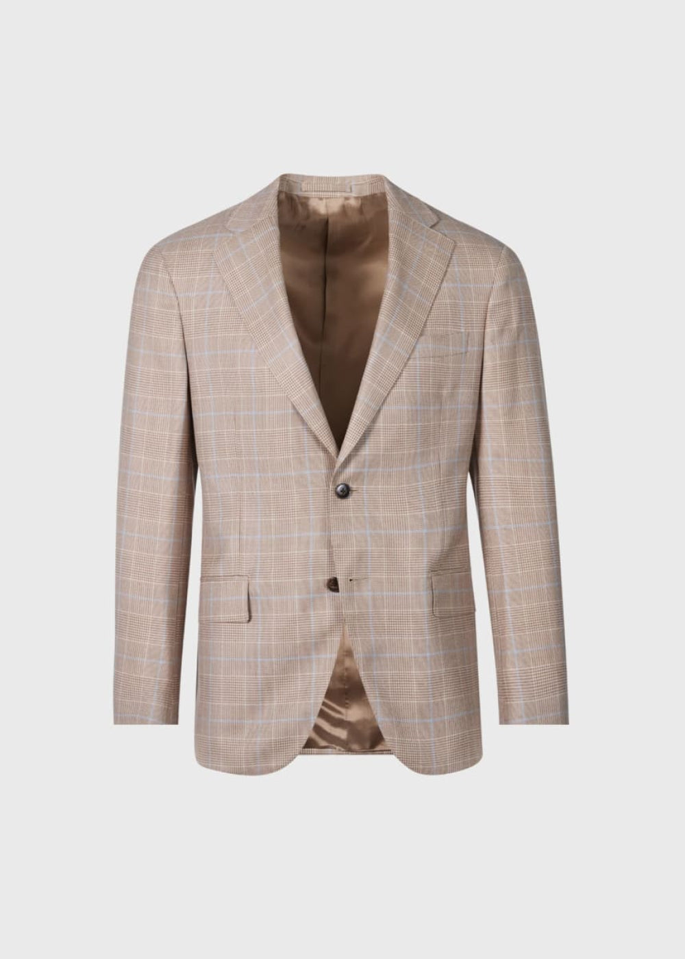 Cashmere Plaid Jacket - Brown - Blazer